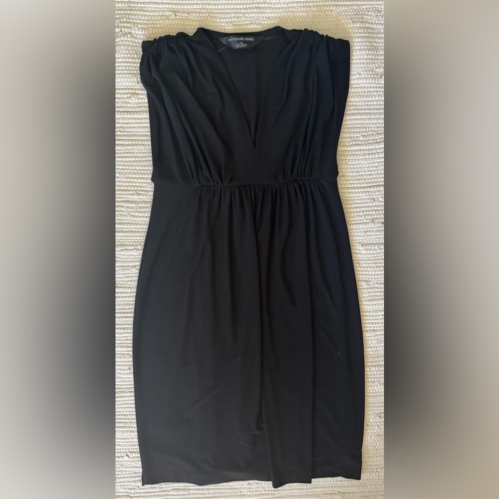 NORMA KAMALI Stretch Draped Grecian-Style Women's Dress - Picture 4 of 5